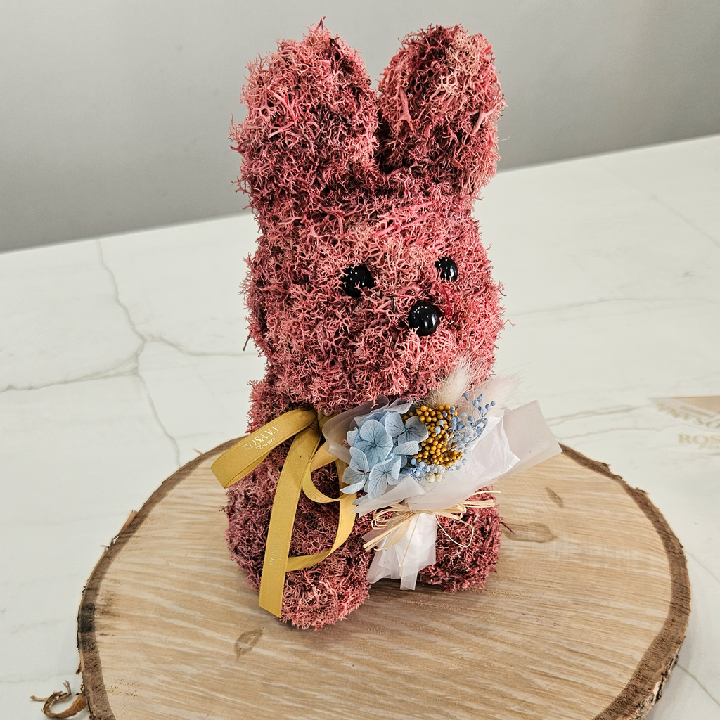 Conejito de Musgo Rosa